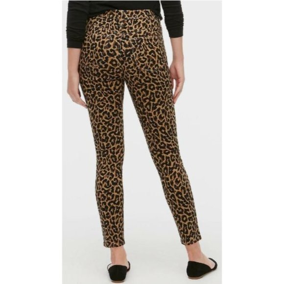 J Crew Animal Leopard Print 9" High Rise Skinny Jeans Button‎ Fly 27 28 NWOT - Picture 3 of 12